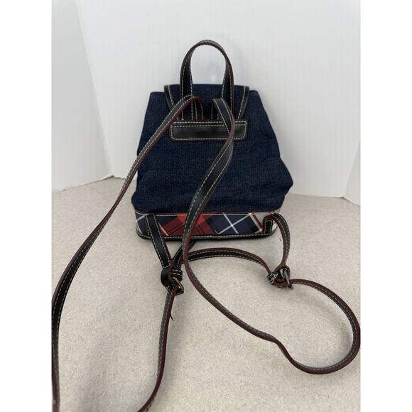 Y2K‎ Vintage Tommy Hill Plaid Denim Mini Backpack Retro Style - Picture 4 of 16